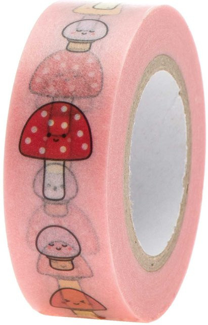Rico Design Paper Poetry Washi Tape mit herbstlichem Pilz-Motiv, Breite: 1,5 cm, Länge: 10 m - Bild 1
