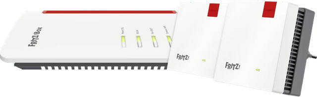 AVM FRITZ!Box 7530 AX und FRITZ!Repeater 1200 AX Set mit WiFi 6 in Weiß - Bild 1