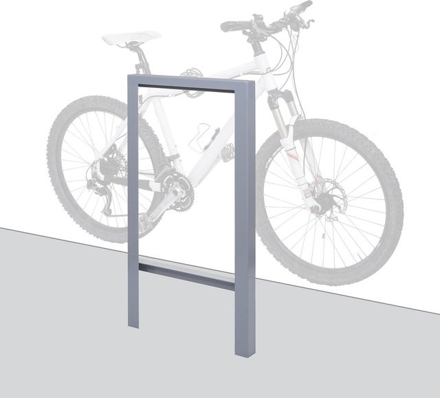 Fahrradbügel MCW-J74 Fahrradständer aus verzinktem Karbonstahl, grau, H x B x T: 115 x 60 x 6 cm - Bild 1