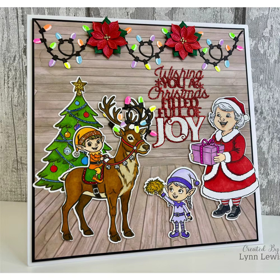 Jamie Rodgers Crafts Metall-Stanzform Weihnachtsspielzeugrahmen Weihnachtsmann-Werkstatt für DIY Scrapbooking - Bild 2