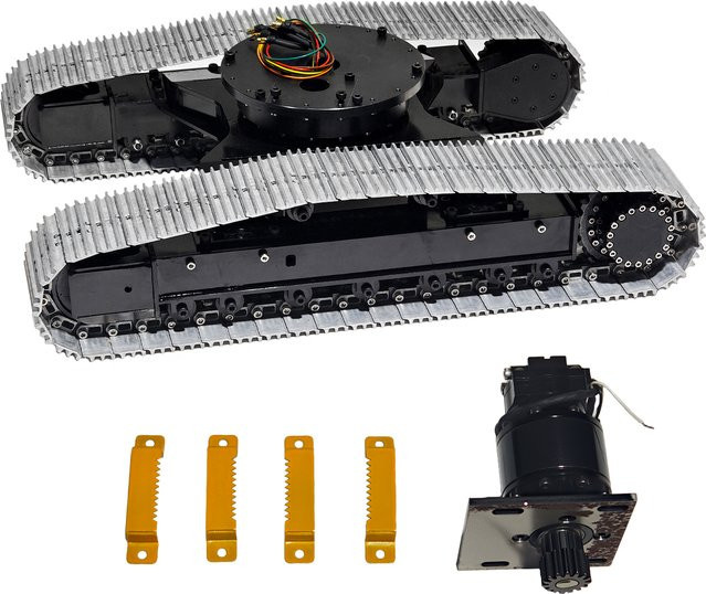 SMODELF Hydraulisches Metallchassis für RC-Bagger, 1:14, Metall, Schwarz - Bild 1