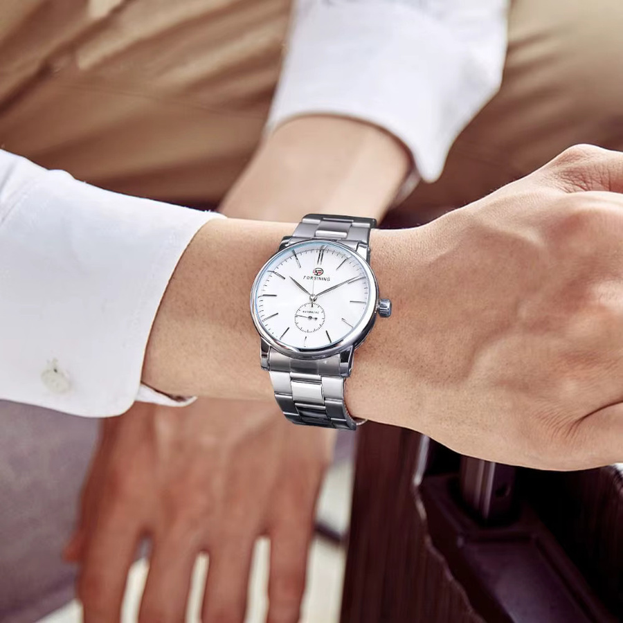 FORSINING Armbanduhr, Automatik, Edelstahl, Schwarz, Herren - Bild 5