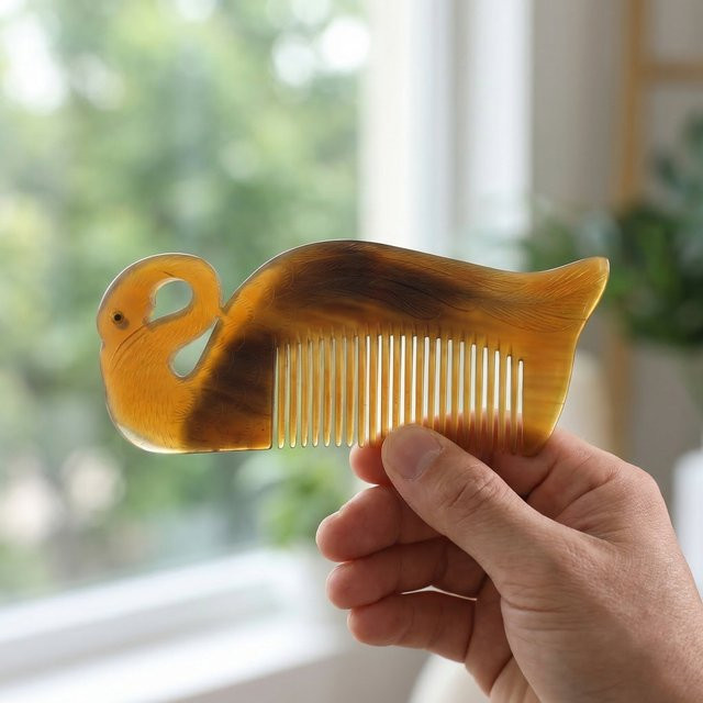 Kantenbürste aus natürlichem Horn, antistatisch, Unisex - Bild 1