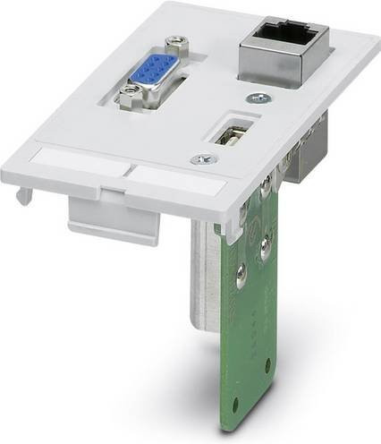 Phoenix Contact Datenfrontplatte SI-FP-R1A-U1A-D1A in Weiß mit Ethernet/LAN und USB-A aus Kunststoff - Bild 1