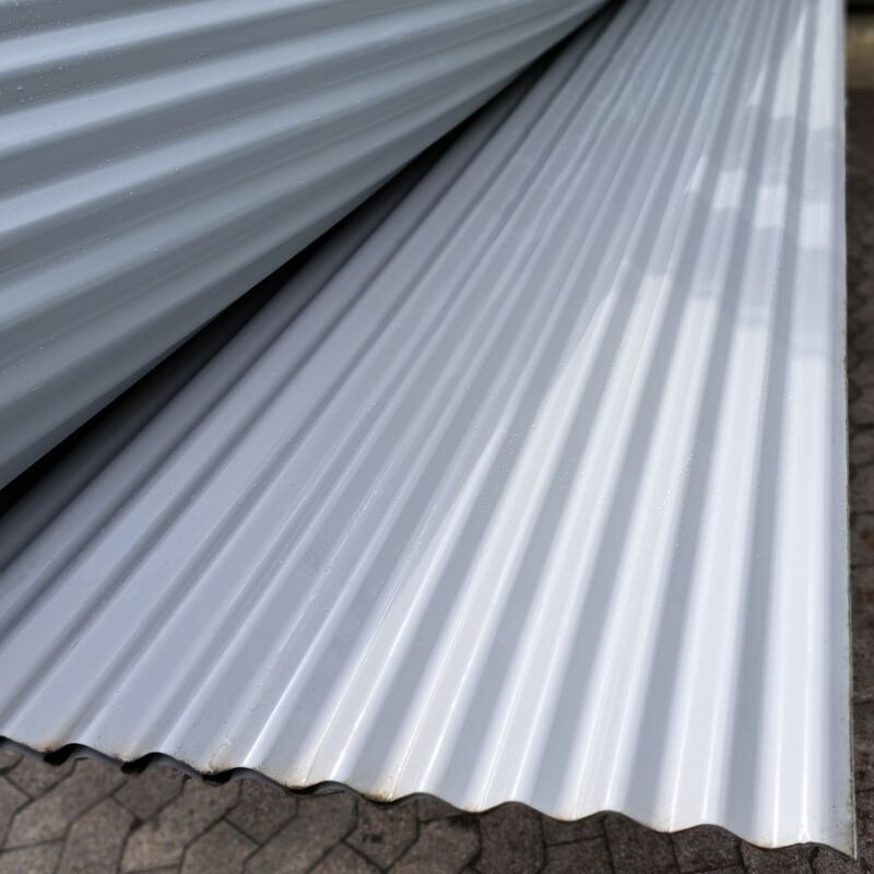 Friedrich von Lien AG Wellblech Dach 76/18 Weißaluminium RAL 9006, 4 Stück, Länge: 5,50 m - Bild 1
