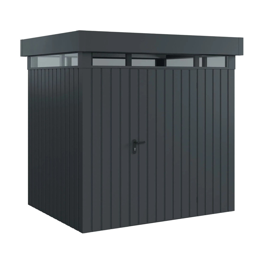 EcoStar Gerätehaus Euroline Pultdach mit Lichtband in Anthrazit, B: 229 cm, T: 179 cm - Bild 2