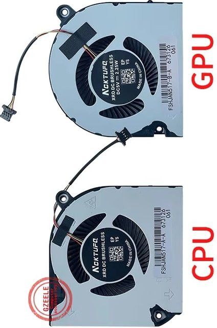 Acer Laptop-Lüfter für A715-76G, PH317-53, ConceptD CN315-71, CN315-71P, N22Q3 und A715-51G als CPU und GPU Kühler (5V) - Bild 1