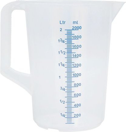 Schneider Messbecher aus Kunststoff mit geprägter Skala, transparent/beige, 2 l - Bild 1