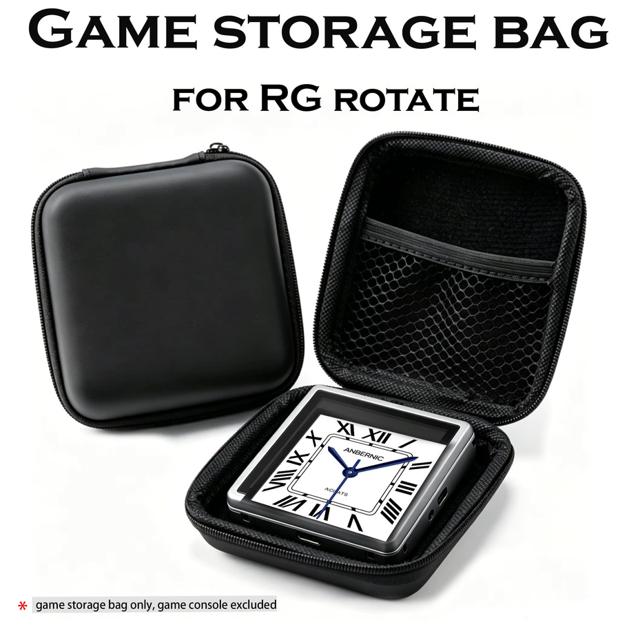 RG ROTATE 3-in-1 Hartschalen-Tasche aus EVA mit gehärtetem Glas Bildschirm-Schutz und Spielaufbewahrungstasche in Schwarz und Transparent - Bild 3