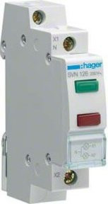 Hager LED-Leuchtmelder 2fach grün und rot 230V SVN126 - Bild 1