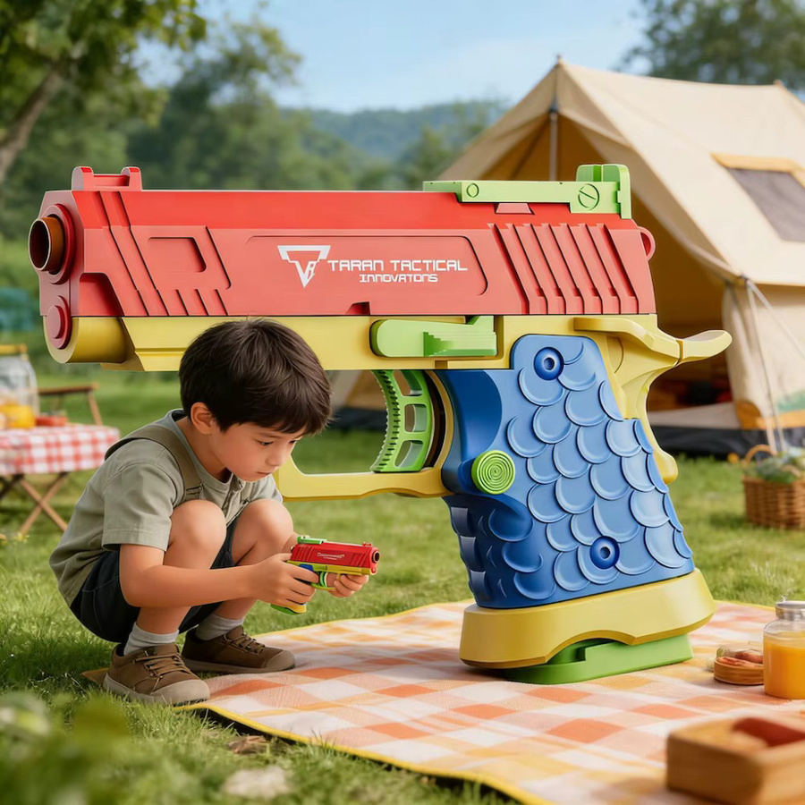 CTMA Automatische Spielzeugpistole mit Weichgeschossen, Hülsenauswurf, Airsoft Blowback, leere Hülse hängend - Bild 3