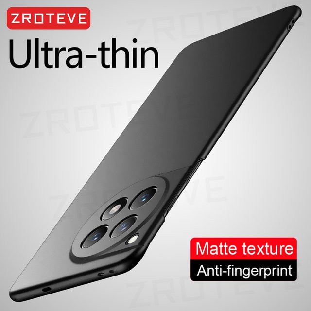 ZROTEVE Schutzhülle für OnePlus 11 R, 12, 13, 15 Serie, schlanke matte PC-Abdeckung, Schwarz - Bild 1