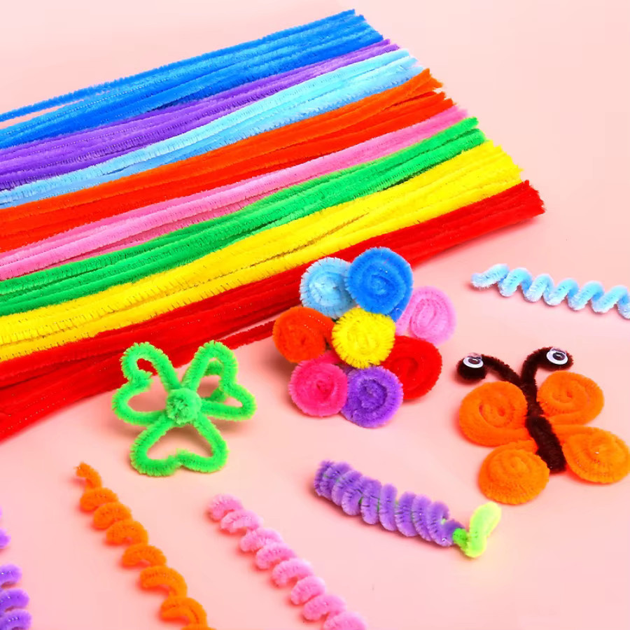 300 Stück Pfeifenreiniger in Mischfarben für Bastelarbeiten und DIY-Dekorationen, Länge: 30 cm - Bild 4