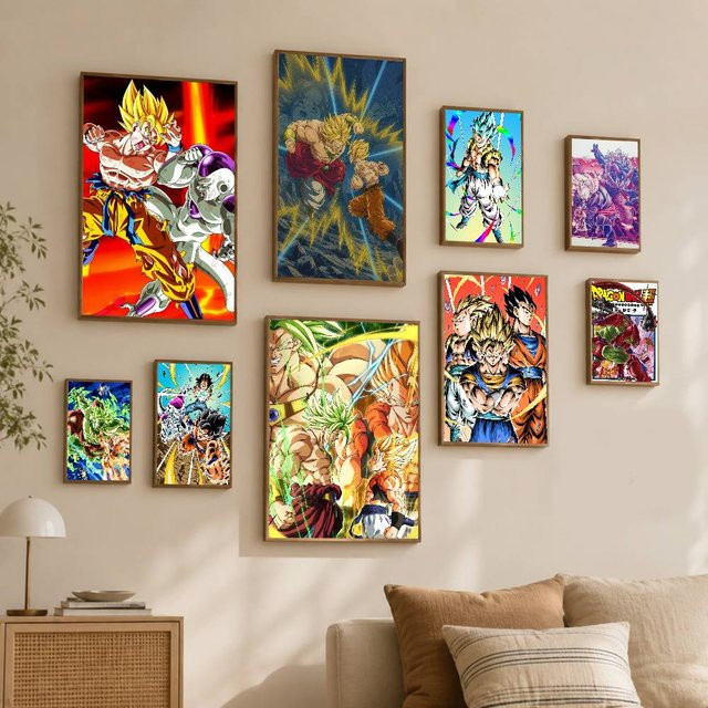 Dragon Ball Anime Leinwandposter als Wandkunst für dein Zuhause in Mehrfarbig - Bild 1