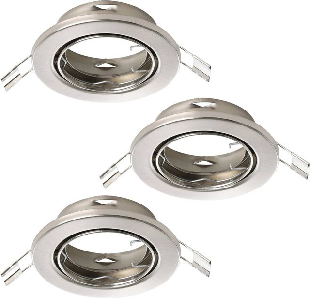 Eglo Einbauspot Agulo 3-flammig LED Nickel Matt B/T/H: 8,5 x 8,5 x 2,5 cm - Bild 1