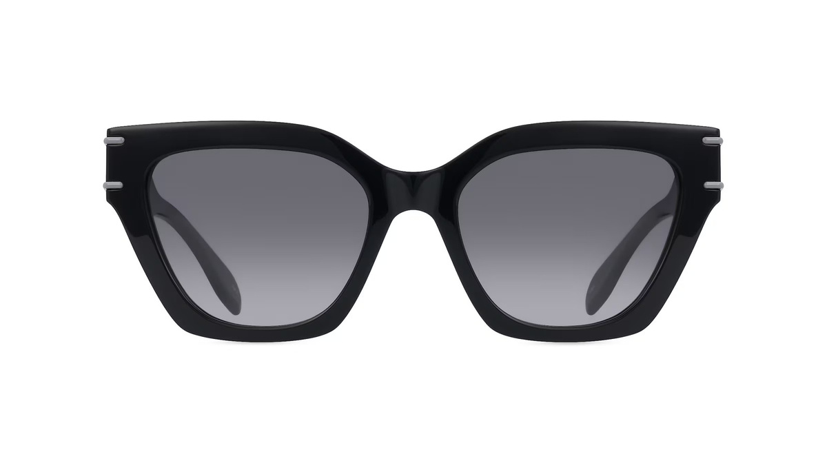 Alexander McQueen AM0398S Sonnenbrille Butterfly, Vollrand, Kunststoff, schwarz, grau, Damen - Bild 1