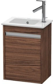 Duravit Waschtischunterschrank Ketho wandhängend, Nussbaum dunkel matt, B/T/H: 40 x 28,5 x 55 cm - Bild 1