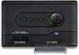 ICY DOCK EZ-Adapter MB031U-1SMB Speicher-Controller für M.2 und 2.5 Zoll SATA auf USB-C 3.2 Gen 1 in Schwarz - Bild 2