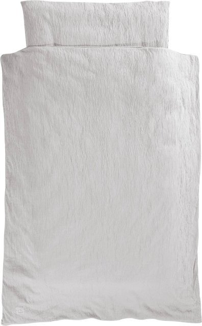 Träumeland Bettwäsche Signature Jersey Baumwolle Grau mit Kissenbezug und Bettbezug mit Reißverschluss - Bild 1
