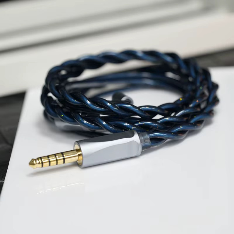 ZiSin-328 IEM-Kabel in Blau mit 4,4-mm- und MMCX- oder 2-Pin- sowie Dual-3,5-mm-Anschlüssen für MOONDROP X Crinacle DUSK - Bild 6