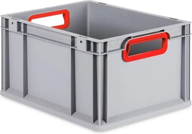 PROREGAL Eurobox Nextgen Color Transportbox mit Griffen, Rot, H x B x T: 22 x 30 x 40 cm, 20 Liter - Bild 1
