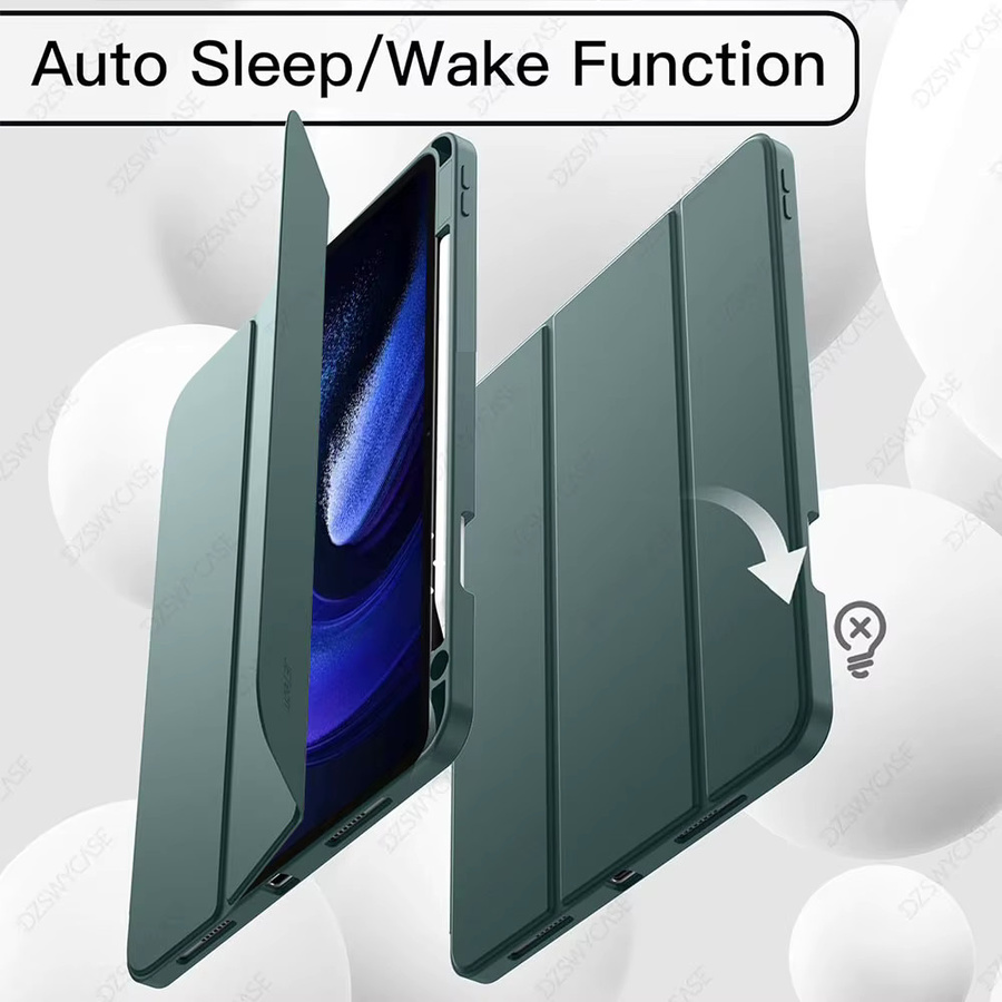 DZSWYCASE Slim Stand Hard Back Cover Case für Xiaomi Mi Pad 6/6 Pro (11 Zoll, Modell 2023) mit Auto Sleep/Wake Funktion in Pink oder Green - Bild 2
