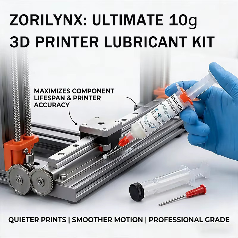 ZORILYNX 3D-Drucker-Schmierfett in der 10 g Spritze zur Reibungs- und Geräuschreduzierung für Schienen und Gewindespindeln - Bild 2