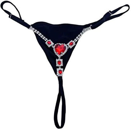 xinlihan Taillen-Körperkette, Strass, schwarz, Damen - Bild 1