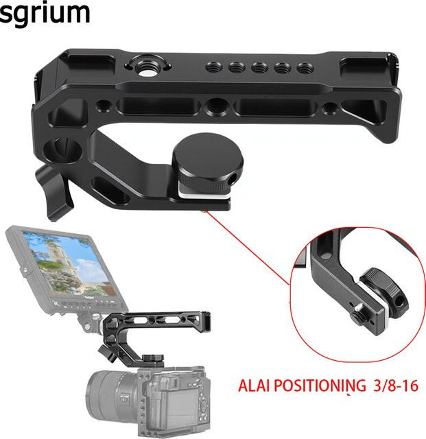 sgrium Universal ARRI Ortungsgriff mit 3/8 Zoll Schraube und Kaltschuh in Schwarz für SONY und Nikon Kamerakäfige - Bild 1