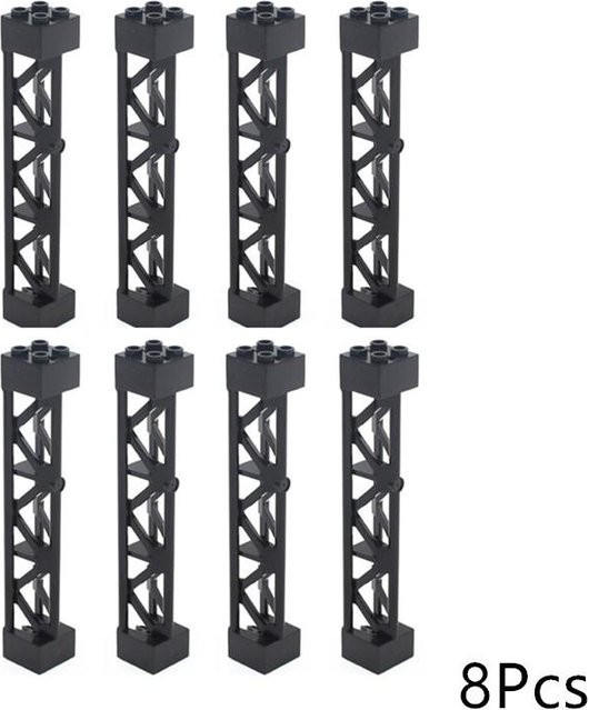 Yiran toy Komponenten-Rahmenstützen für Zugschienen-Stützhalterung, 8-teiliges Set, ab 6 Jahren - Bild 1