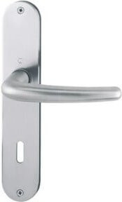 Hoppe Langschildgarnitur Denver E1310Z/302 in Silber, 72mm, DIN L/R - Bild 1
