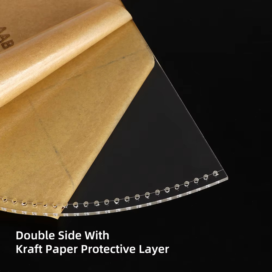 QJH DIY Leder-Brillenetui Schablonen Set aus transparentem Acryl als Nähform für Sonnenbrillen-Etuis - Bild 4