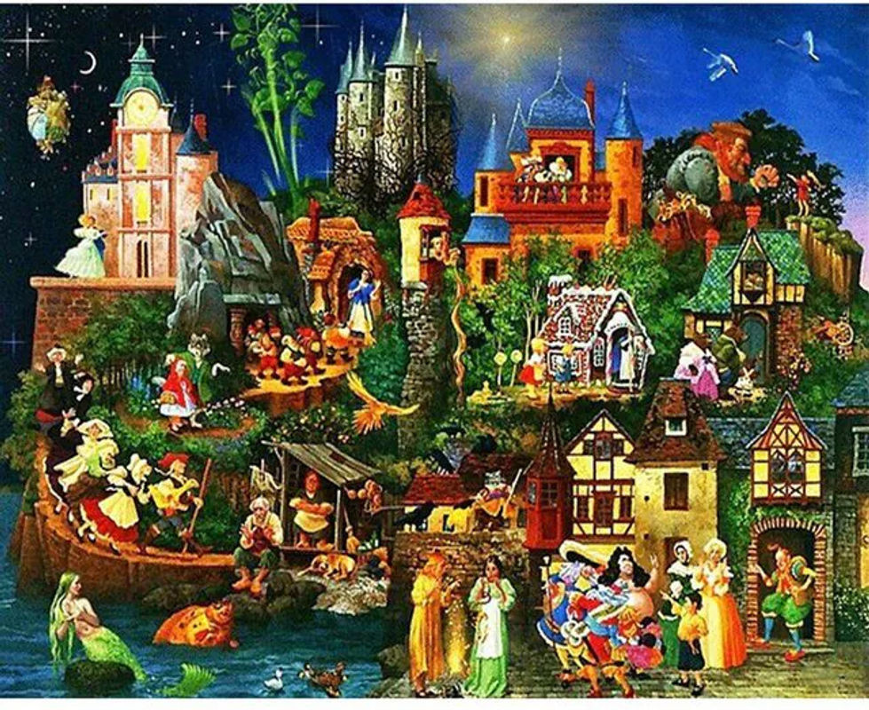 FIYO Diamond Painting Set Fée Schloss Wandaufkleber Mehrfarbig B/H: 30 x 20 cm - Bild 1