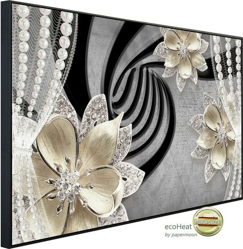 papermoon EcoHeat Infrarotheizung mit Blumenmuster in Bunt und Matt-Effekt, inkl. App- und WLAN-Steuerung - Bild 1