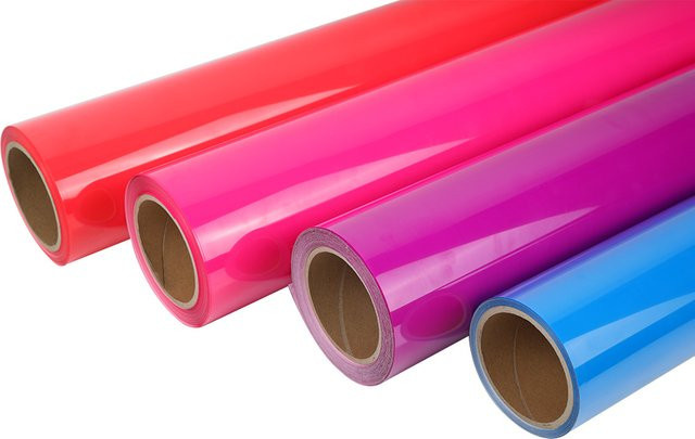 Pu Fluoreszenz HTV Transferfolie für T-Shirts in Gelb, Eisen auf Vinyl für alle Schneidemaschinen, Breite: 30,48 cm - Bild 1