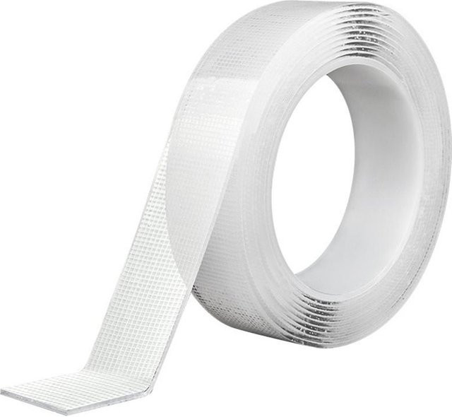 Transparentes doppelseitiges Nano-Netzklebeband, wasserdicht und wiederverwendbar, Breite: 30 mm, Länge: 1 m - Bild 1