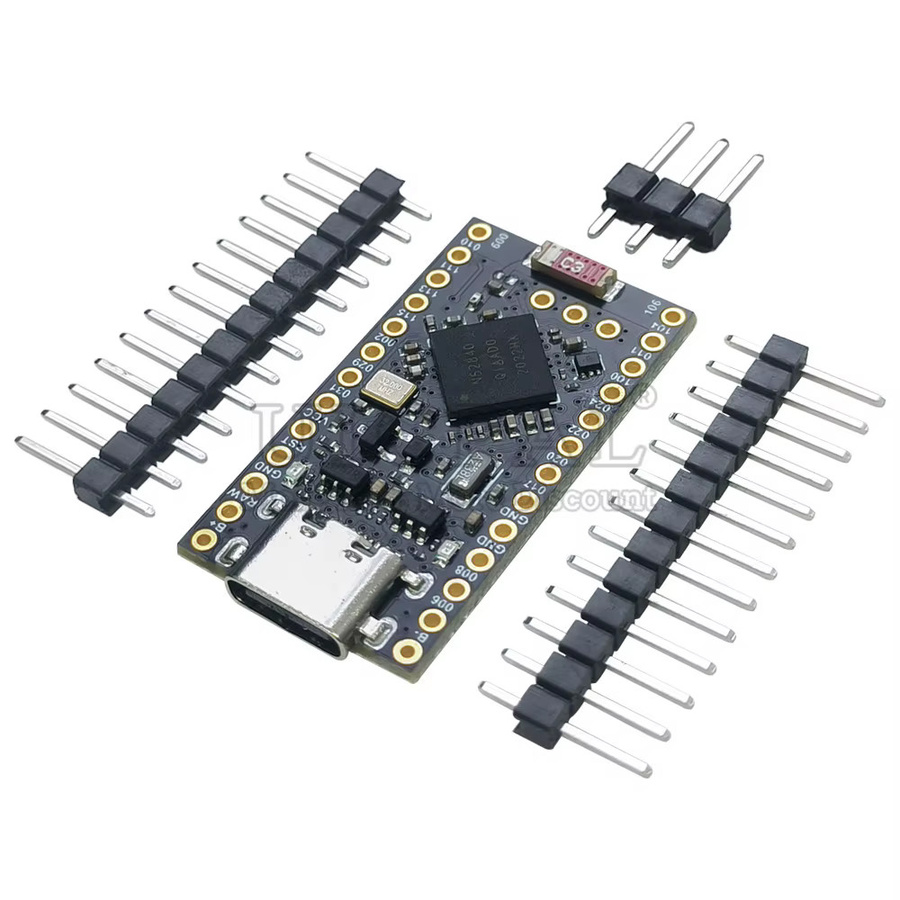 NRF52840 Entwicklungsboard Nano V2.0 mit Bluetooth 5.0 und USB Typ C, 64 MHz, Schwarz - Bild 2