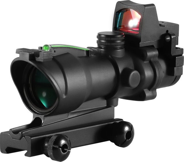 Nabila Red Dot Visier 4x32 mit 1x 4x Vergrößerung für 20mm Schienen in Schwarz - Bild 1