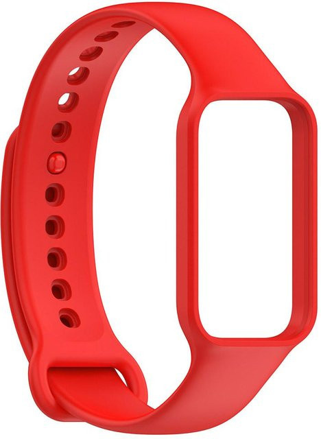 Uhrenarmband Silikon, Xiaomi Smart Band 8 Active, Redmi Band 2, rot - Bild 1