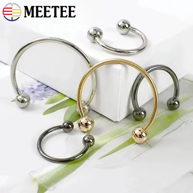 Meetee U-förmige Ringe Metallschnallen in Silber als DIY Nähzubehör mit 15-60mm Durchmesser - Bild 2