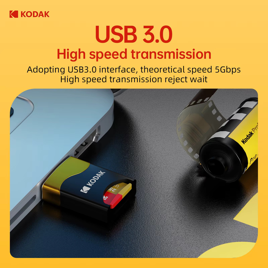 Kodak T330 Micro-SD-Kartenleser USB-C OTG-Adapter für TF-Speicherkarten, geeignet für Mobiltelefone, Tablets und Computer - Bild 3