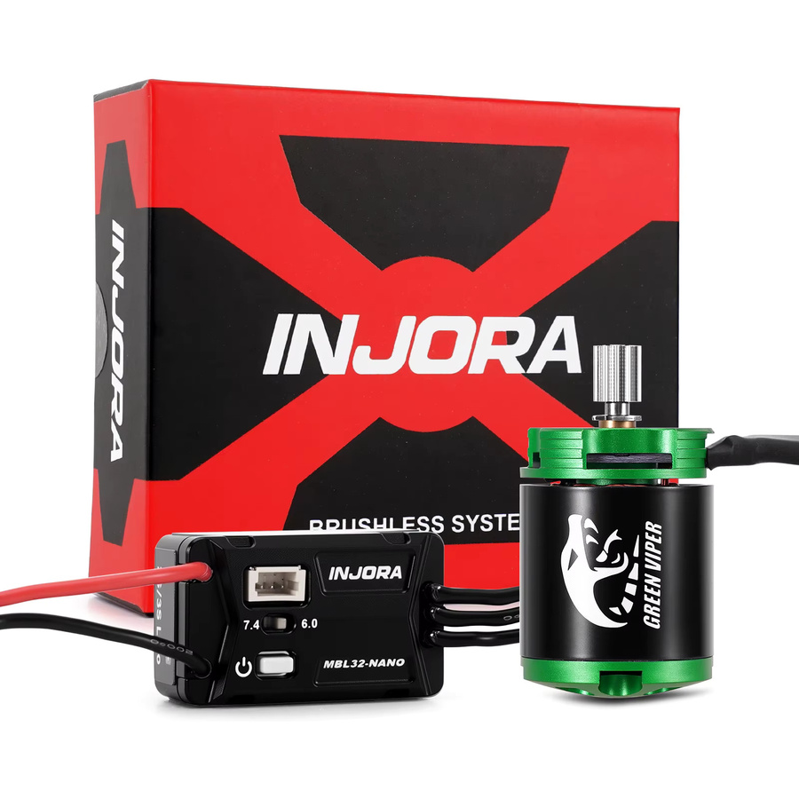 INJORA MBL32-NANO Bürstenloser ESC & 1621 Green Viper Motor 4300KV, 1:30 - Bild 5