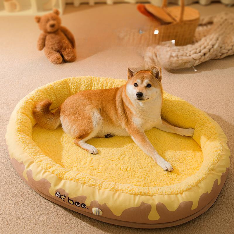 Kennel Ganzjahres-Hundebett zerlegbar und waschbar, winterwarme Hundematte für kleine und mittelgroße Hunde, Farbe: grau, B/T: 45 x 35 cm - Bild 1