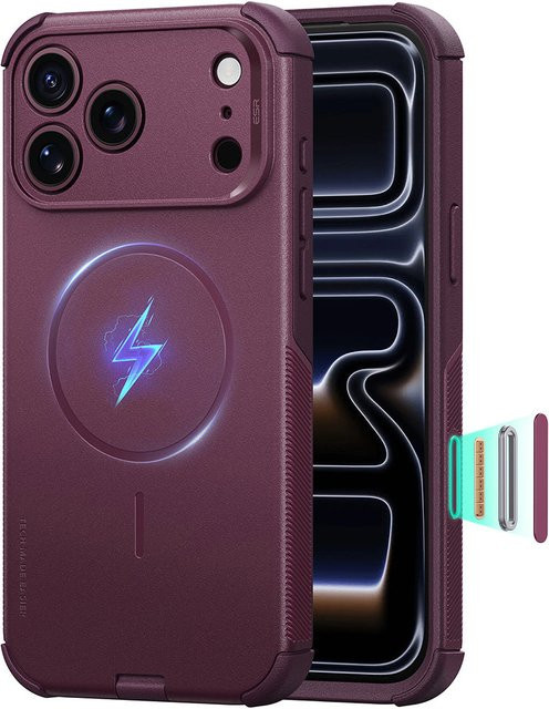 ESR Cyber MagSafe-Hülle für Apple iPhone 18 Pro Max und iPhone 17 Pro Max in Dunkelrot - Bild 1