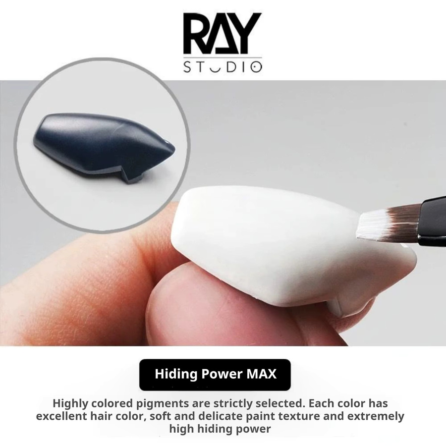 RAYSTUDIO Acrylfarben Set auf Wasserbasis für Modellbau und DIY-Malerei, 12 Flaschen à 6 ml und 18 ml - Bild 4