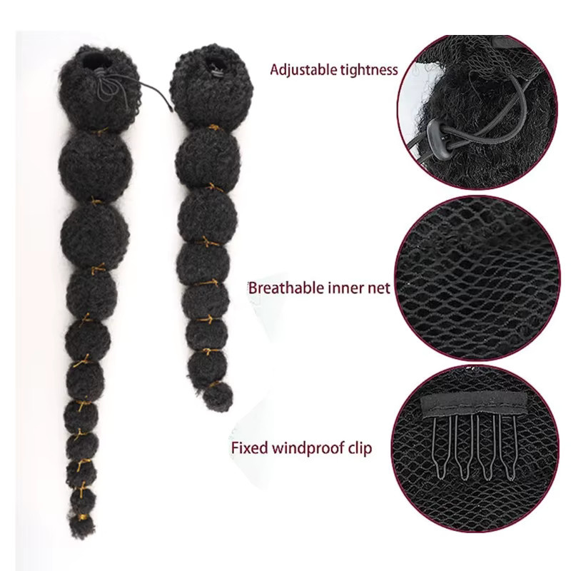 Horsepower star Clip In Haarteil, Synthetisch, Afro Puff, Damen - Bild 2