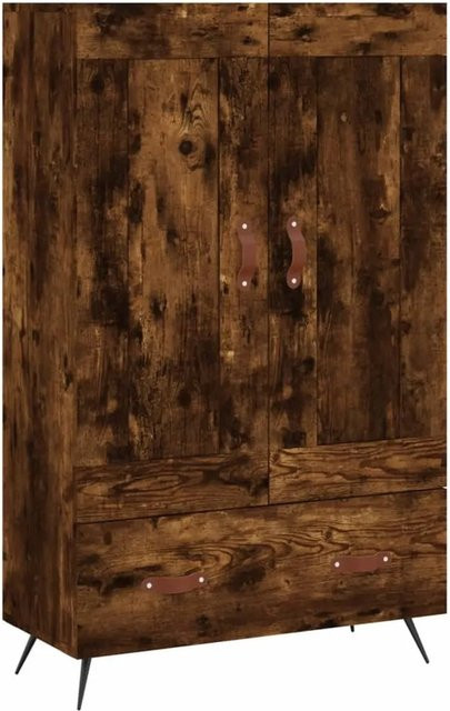 vidaXL Highboard Räuchereiche in Braun aus Holzwerkstoff und Metall, B/T/H: 69,5 x 31 x 115 cm - Bild 1