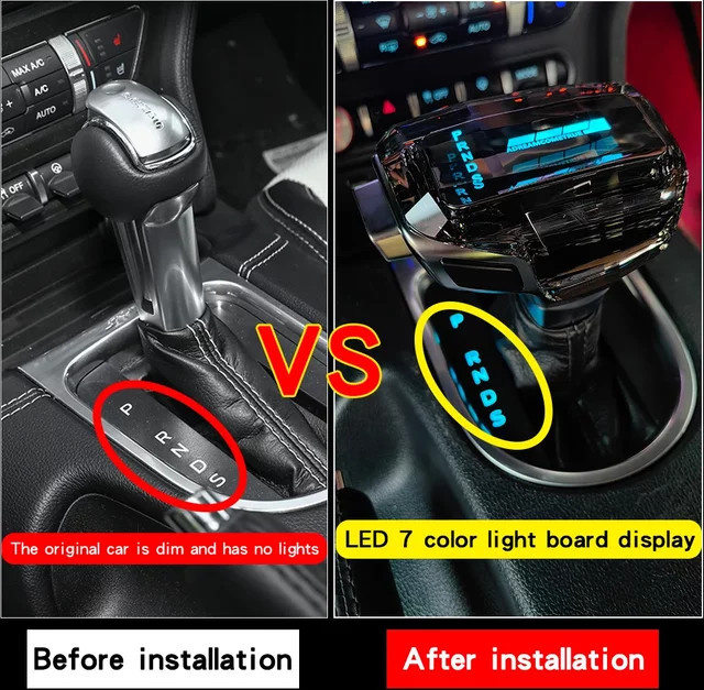 DEXINGTE LED-Kristall-Schaltknauf für Ford Mustang GT Modelle 2015 bis 2024 - Bild 1