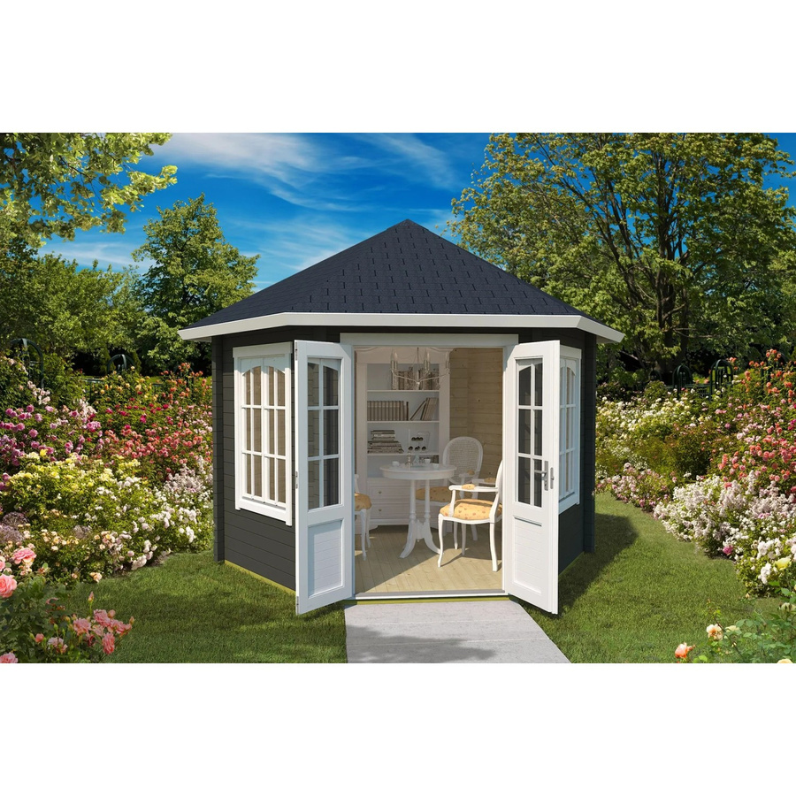 Lasita Maja Pavillon Rivera in Grau-Grün mit B: 350 cm x T: 303,1 cm - Bild 2