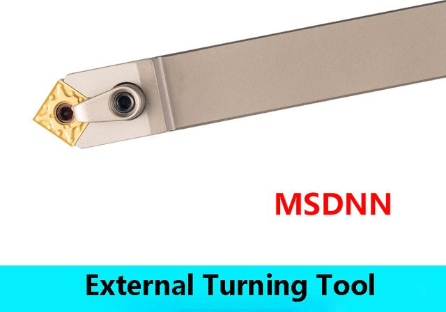 LIHAOPING MSDNN2020K12 Externer Drehteller Werkzeughalter für CNC-Drehmaschinen in Weiß/Silber mit SNMG12 Einsätzen - Bild 1